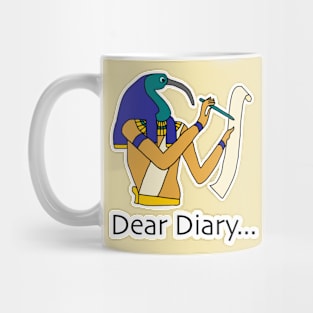 Dear Diary Thoth Ancient Egypt Humor Mug